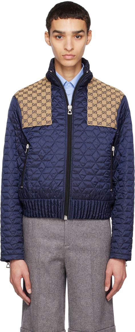 gucci jacket black and red|men's navy gucci jacket.